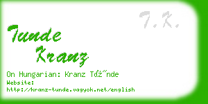 tunde kranz business card